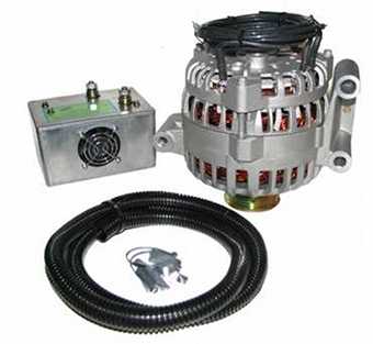 Ford Motorcraft type 6G series alternator with quicktifier attached